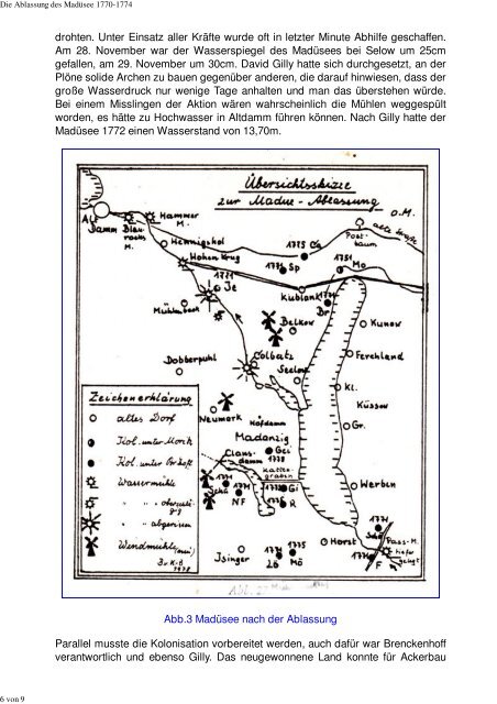 Die Ablassung des MadÃ¼see 1770-1774 - Heimatkreis Stargard