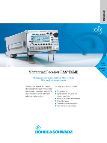 Monitoring Receiver R&SÂ®ESMB - Kongsfjord