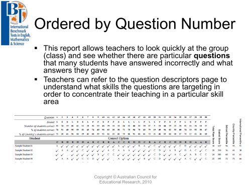Test Results The Test