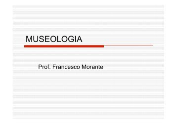 MUSEOLOGIA - Corso di Storia dell'Arte