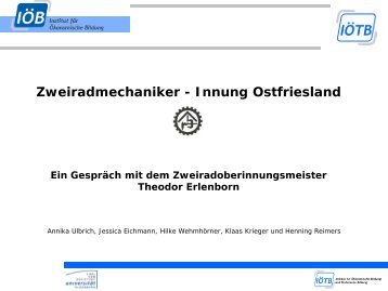 Praxisbeispiel: "Zweiradmechaniker- Innung Ostfriesland"