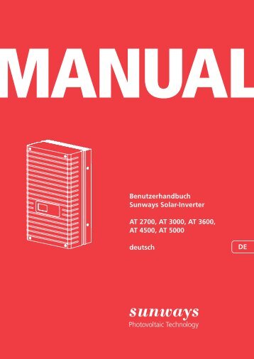 Manual AT-Serie - Sunways AG