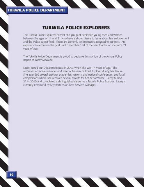 2010 Annual Report - the City of Tukwila