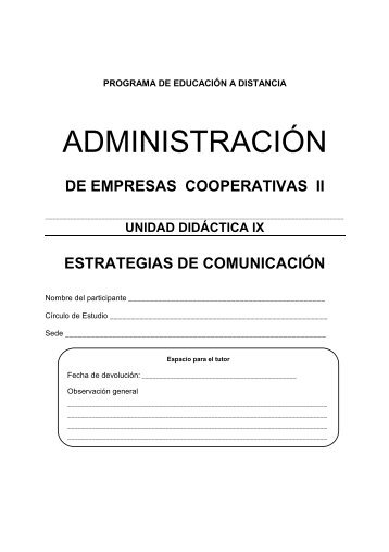 Unidad 9 Estrategias de Comunicación