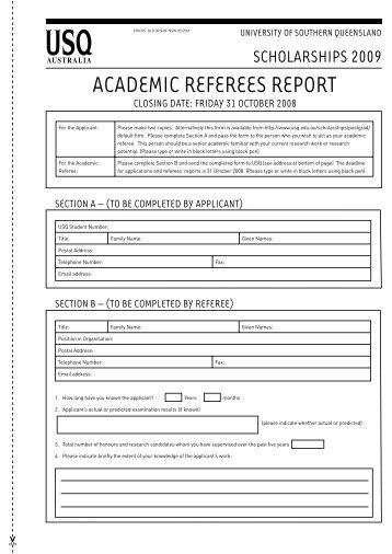 academic referees report - University of Southern Queensland