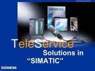 Teleservice - LÃ¶sungen in âSIMATIC