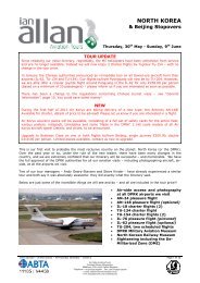 227307 - North Korea - Provisional Itinerary - Issue 3 - Ian Allan Travel