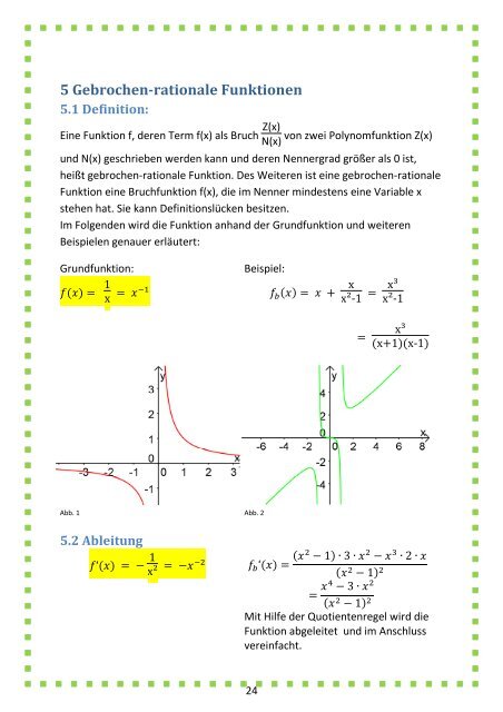 5 Gebrochen-rationale Funktionen 5.1 Definition