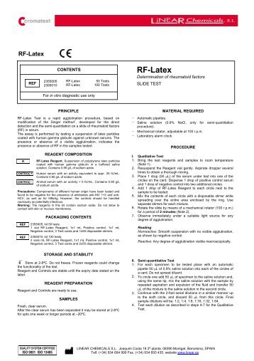 RF-Latex - LINEAR CHEMICALS