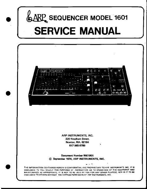 ARP Sequencer 1601 Service Manual.pdf - Fdiskc