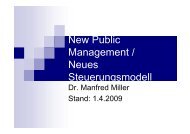 New Public Management / Neues Steuerungsmodell