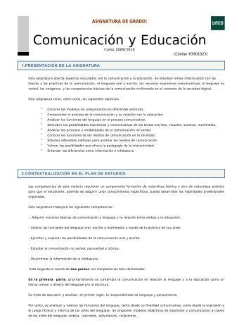 Comunicación y Educación - UNED Calatayud