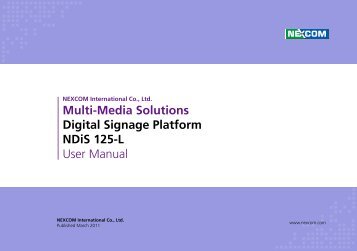 Multi-Media Solutions Digital Signage Platform NDiS 125 ... - Nexcom