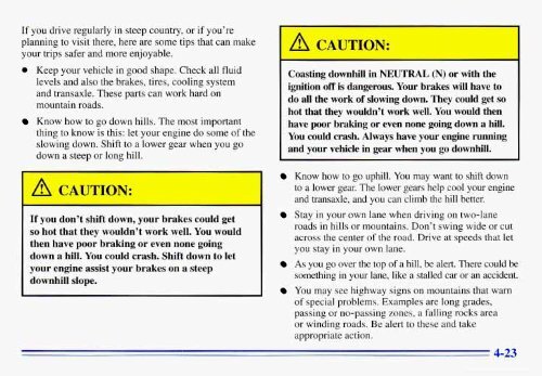 1996 Buick Century Owner's Manual