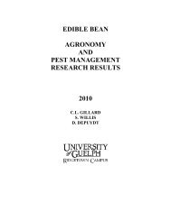 Edible Bean Agronomy and Pest Management Research Results 2010