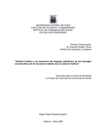 fenómenos en la articulación - Tesis Electrónicas Uach ...