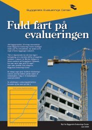 Nyt fra Byggeriets Evaluerings Center