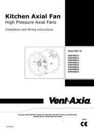 VENT AXIA Ecotronic Humidity Sensor 563532A 220-240V-50Hz 250W 