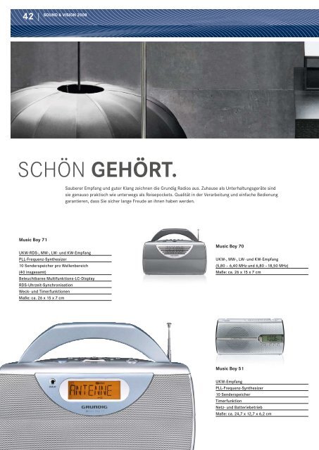 SOUND & VISION | 2008 - Grundig .NO