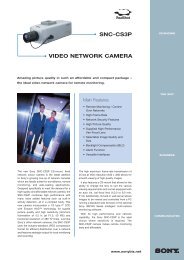 VIDEO NETWORK CAMERA SNC-CS3P - Altram