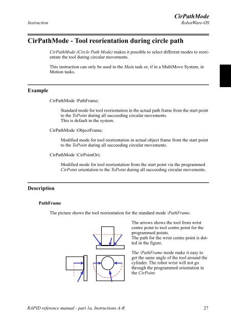 RAPID reference manual - Technology