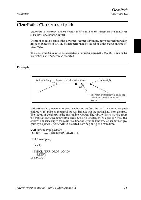 RAPID reference manual - Technology