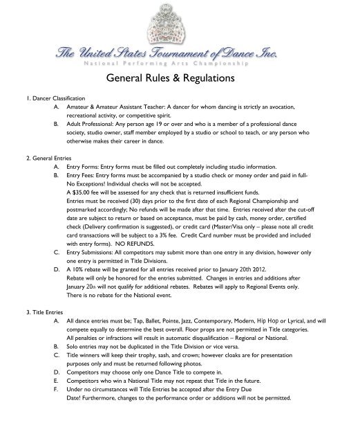General Rules Regulations United States Tournament Of Dance general-rules-regulations-united-states-tournament-of-dance