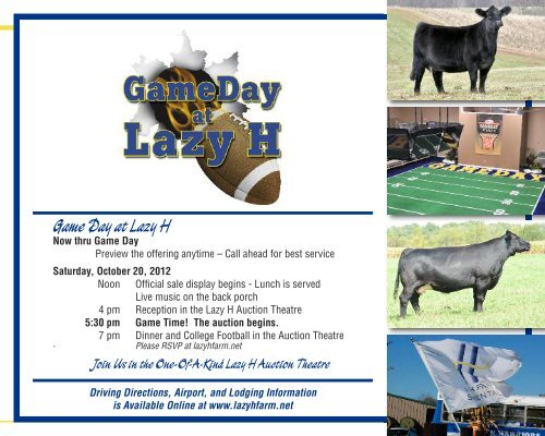 Game Day at Lazy H - Lazy H Farms