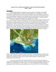 Relative Sea Level Rise and Subsidence within the Pontchartrain ...