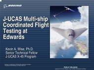 J-UCAS Multi-ship Coordinated Flight Testing at Edwards - Acgsc.org