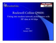 Rockwell Collins Q9604: - HFIA