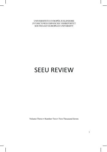 SEEU REVIEW - South East European University