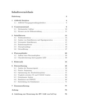 Diploma Thesis - I. Physikalisches Institut B