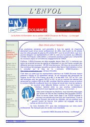 Journal l'Envol d'octobre 2011 - UNSA Douanes