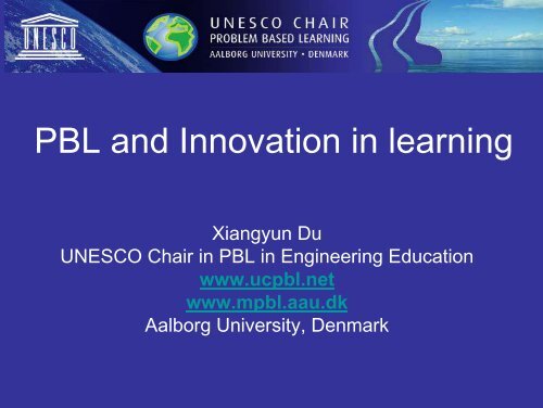 PBL and Innovation in learning