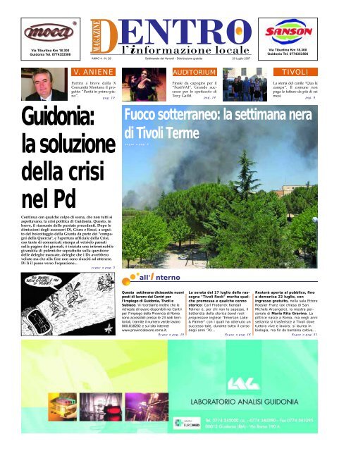 Guidonia: la soluzione della crisi nel Pd - La Voce del Nord Est ...