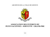 association des interets du petit-saconnex - Ville de Genève