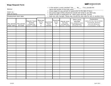 Wage Request Form
