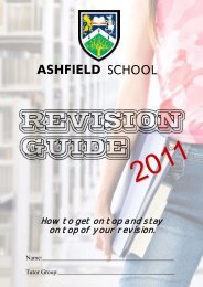 year 11 revision guide - Ashfield School