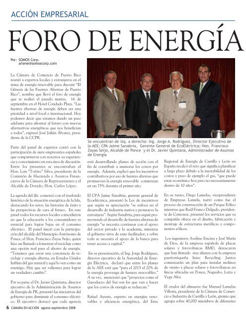 FORO DE ENERGÃA - CÃ¡mara de Comercio de Puerto Rico