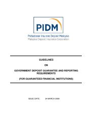 guidelines on government deposit guarantee and reporting ... - PIDM