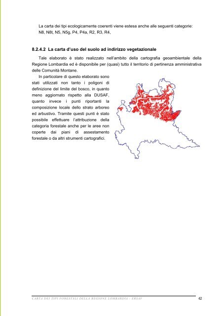 carta dei tipi forestali - Ersaf