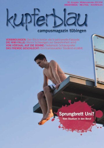 sprungbrett uni? - Kupferblau