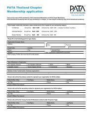 Sample PATA Chapter Membership Application Form