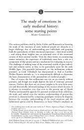 The study of emotions in early medieval history: some starting points