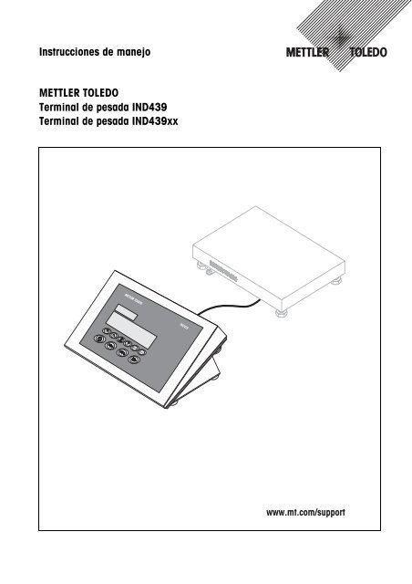 Instrucciones de manejo METTLER TOLEDO Terminal de pesada ...