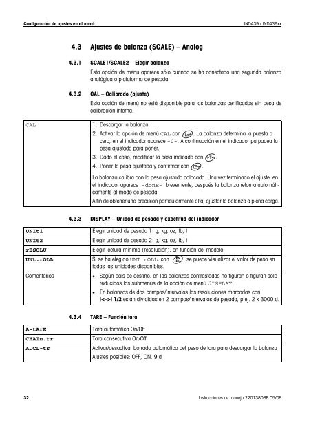 Instrucciones de manejo METTLER TOLEDO Terminal de pesada ...