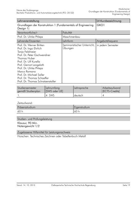 WS 2013/14 - Hochschule Regensburg