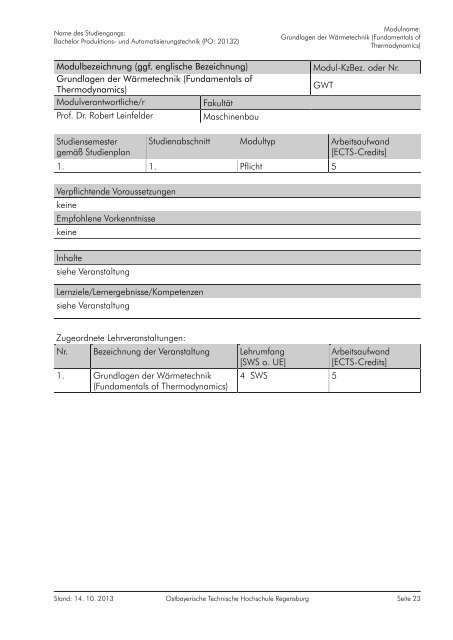 WS 2013/14 - Hochschule Regensburg