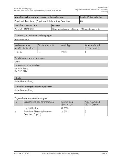 WS 2013/14 - Hochschule Regensburg